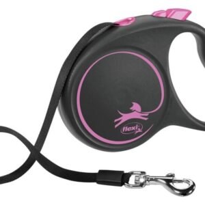 Flexi rollijn met band roze L